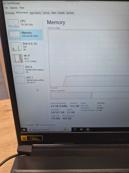Л! Acer Nitro 5 i7-11800 16gb RTX 3050 ti
