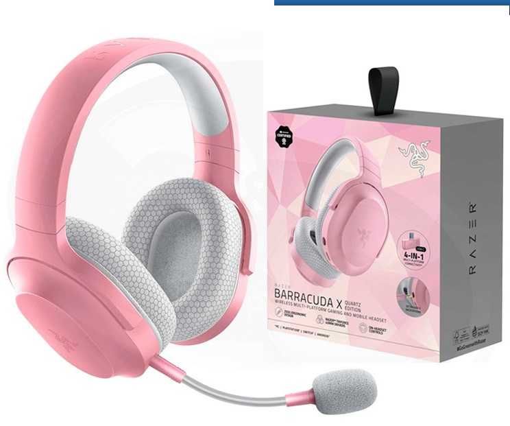 Casti Gaming Wireless RAZER Barracuda X 2022 USB Bluetooth Roz Pink PC