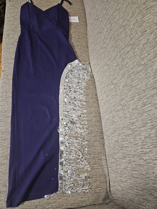 Rochie Mov  cu paiete argintii