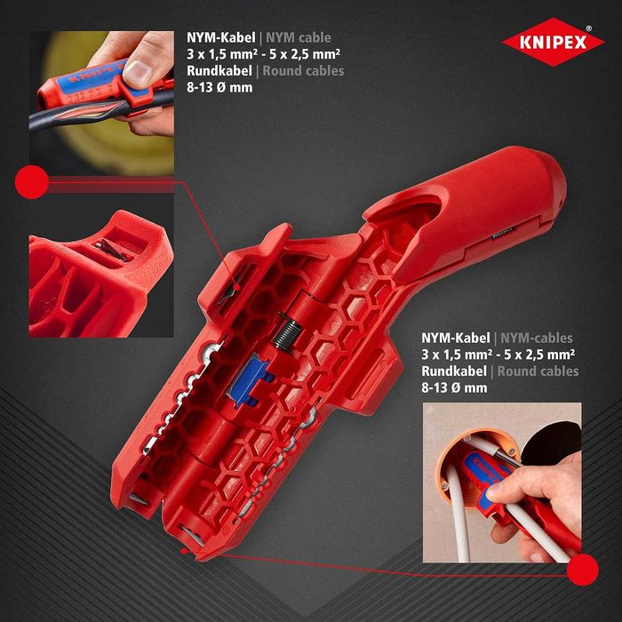 инструмент за сваляне на изолация, оголване на кабели Knipex 169501SB