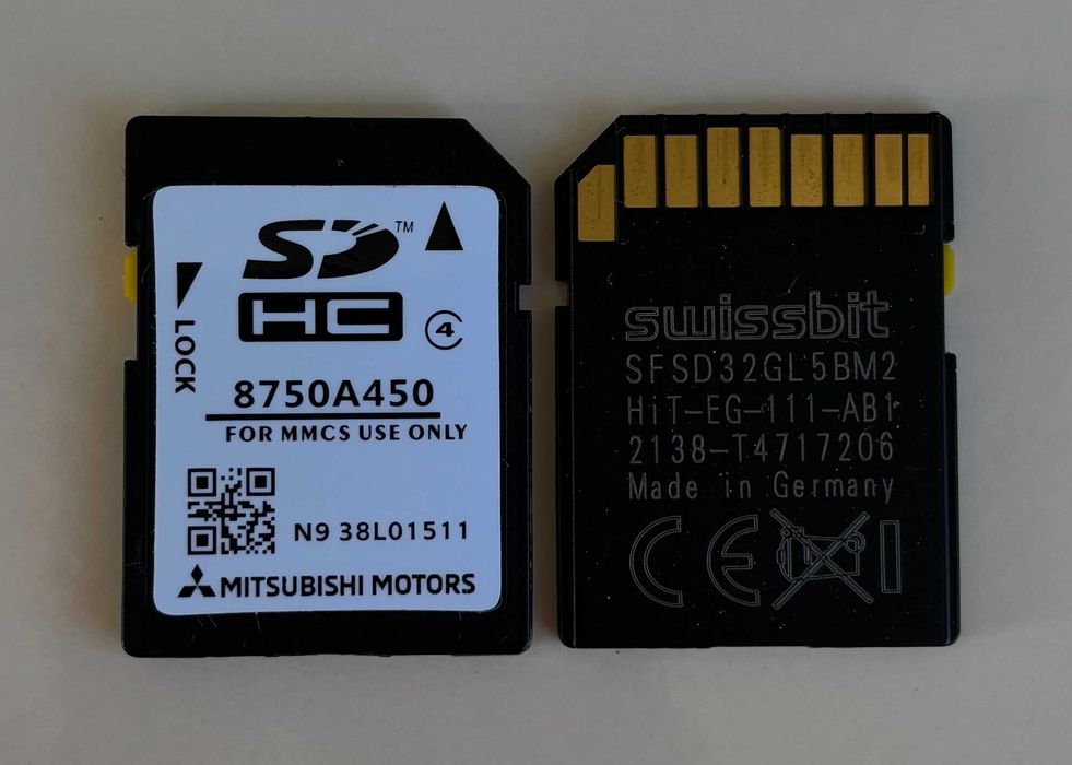 2026 Ново Mitsubishi Sd Card W-15 W-17 W-18 MMCS Сд Карта Мицубиши