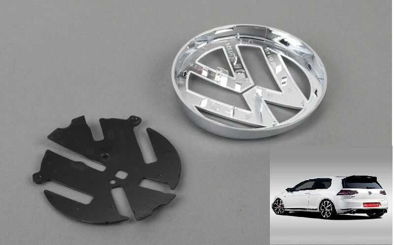 задна емблема сива хром за VW Golf 7 MK7 110mm
