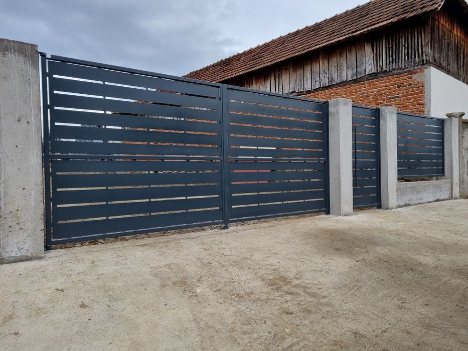 Porți si panouri de gard din tabla debitata cu plasma cnc