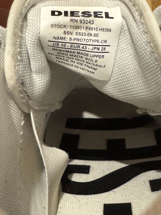 Diesel White S-Prototype-Cr Sneakers