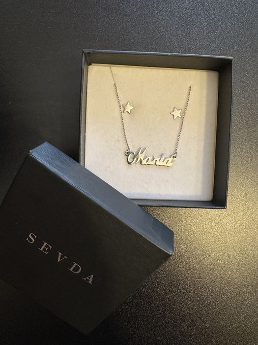 Colier/ Lănțisor Argint cu numele Maria + cercei argint