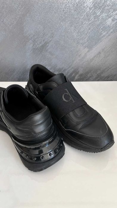 Дамски Маратонки Calvin Klein Jeans Elastic Runner - Черни