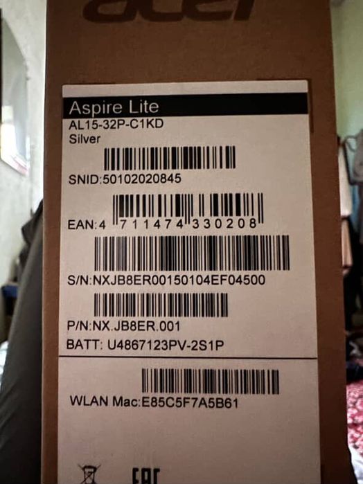 Noutbuk Acer.  Aspire Lite N4500/ DDR4. 8GB/SSD512 GB/ 15.6 FHD