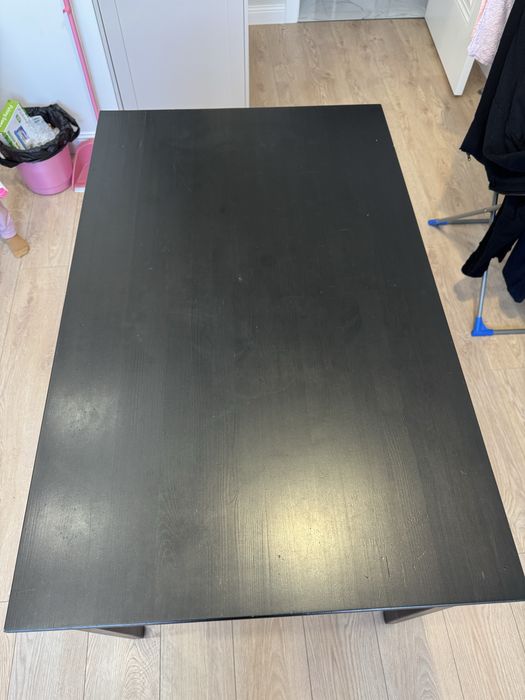 Стол , икея, черная , деревянная.