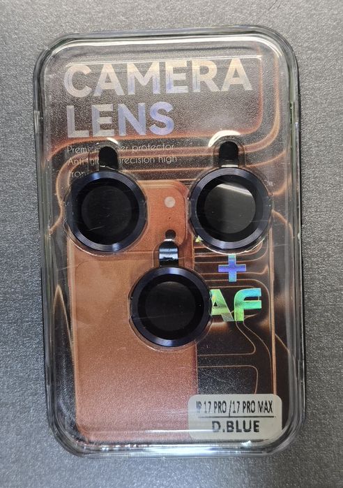 Протектор за камера за iPhone 17 pro в оранжево, синьо или с диаманти