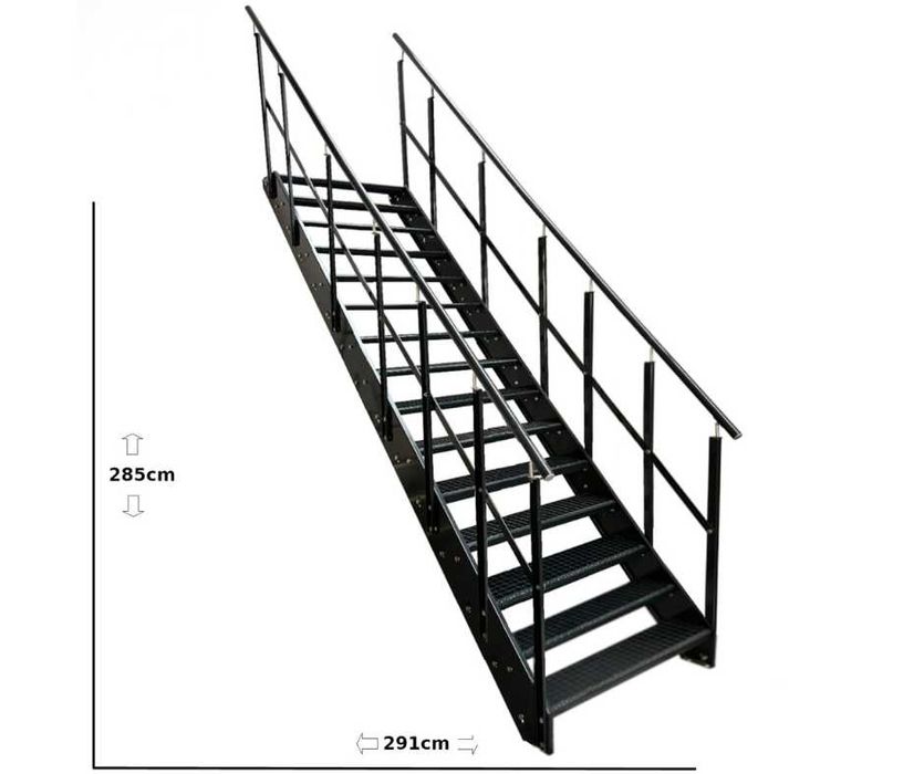 Метално стълбище 15 стъпала | Външни стълби | Поцинковано