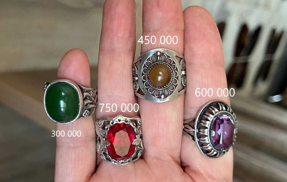 Кольца серебро 875 проба СССР