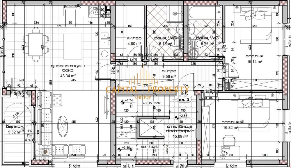 Продава се Двустаен апартамент в Варна, м-т Зеленика - 97 кв.м за 764 €/кв.м - Снимка #4