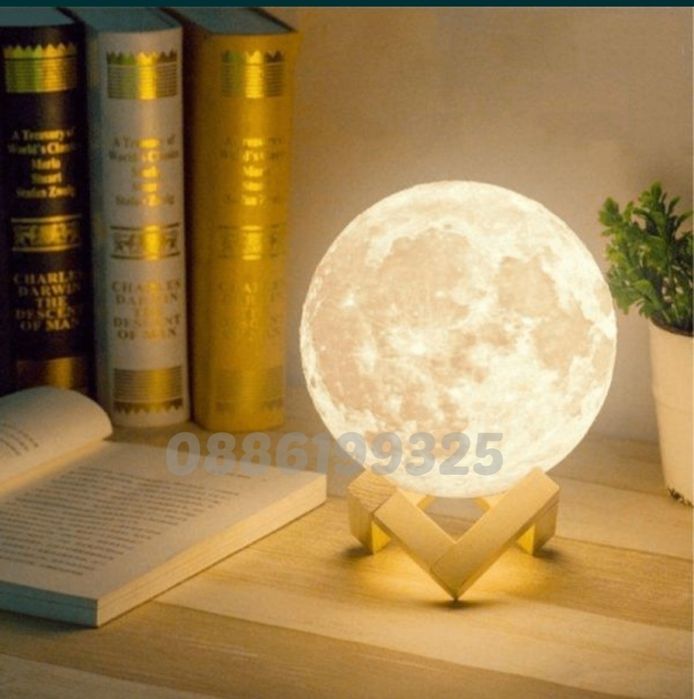 3D лампа Луна , Арома дифузер и Овлажнител на въздуха 880мл