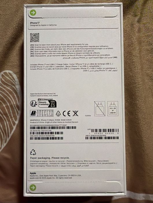 Van Iphone 17 black nou sigilat