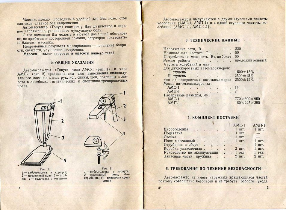 Автомассажёр тонус 2, г. Великие Луки, 1984 г.