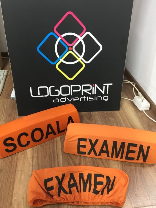 Husa textila inscriptionata examen pentru scoala de soferi LogoPrint