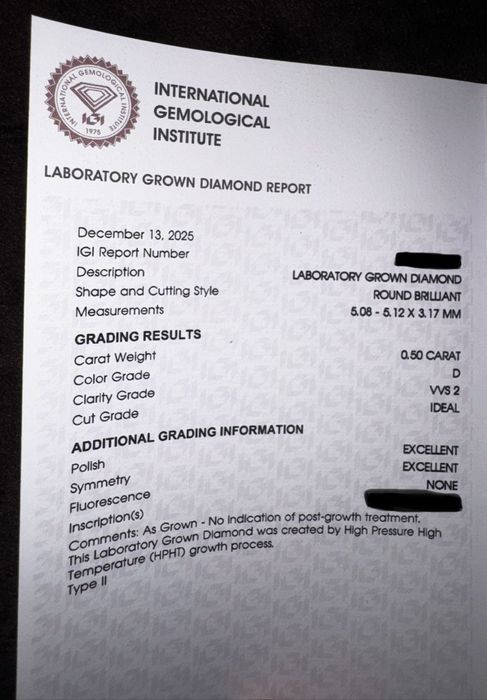 Лабораторный бриллиант 0.5