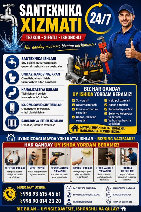 Santexnika xizmati 24/7