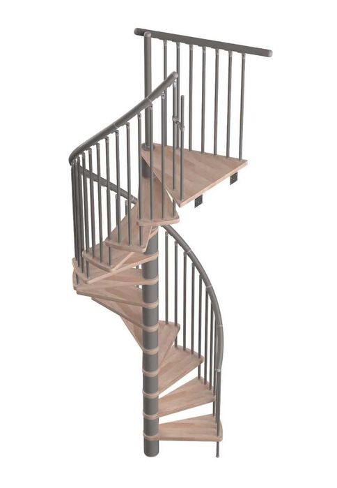 Scara spirala Kappa ,Sigma de interior cu elemente metalice si fag