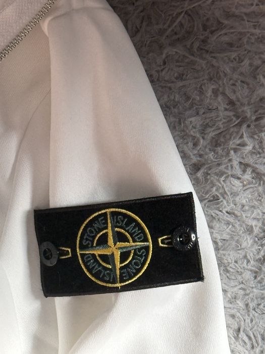 Stone island зип худи белая