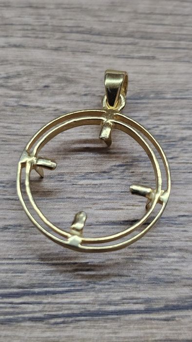 Pendant argint suflat cu aur