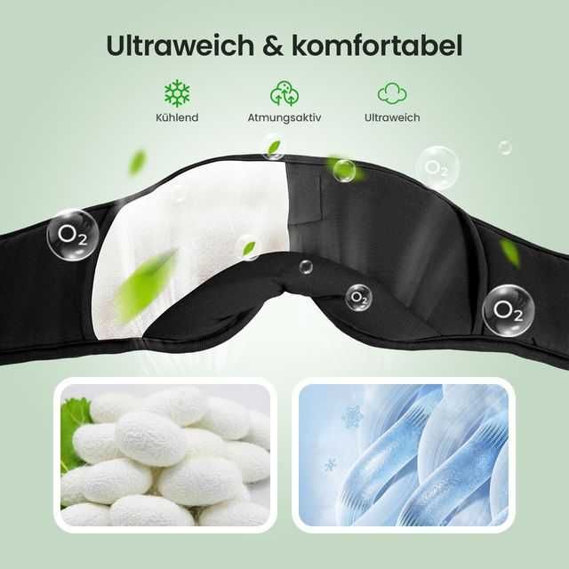 Masca de dormit cu căști Bluetooth negru