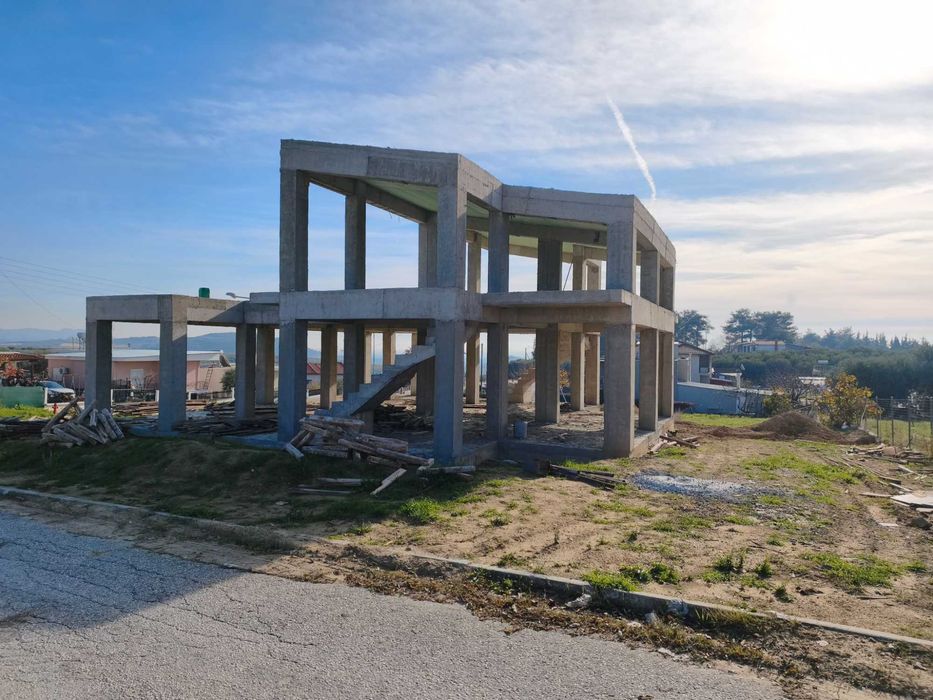 Продава нова 2 ет сграда 81м2 с вълшебна гледка море в Офринио, Гърция