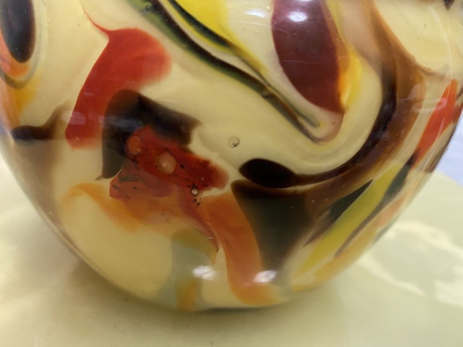 Стъклена ваза от Италия свещник