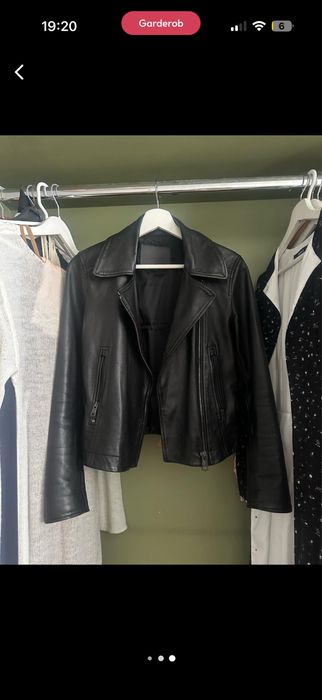 Кожаная куртка Massimo Dutti xs