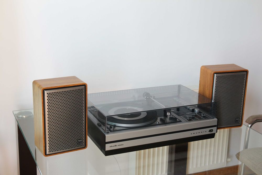 Grundig Studio 1600 pick-up Dual 1214 cu doza noua AT3600L complet revizuit si boxe Grundig compact box 250A