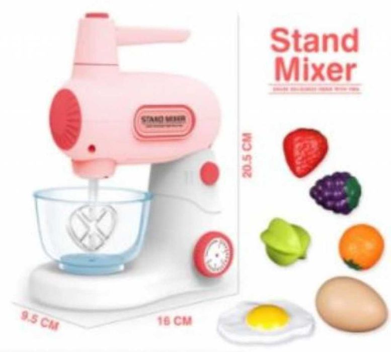 Играчка миксер с аксесоари със звуци и светлини Happy Kitchen