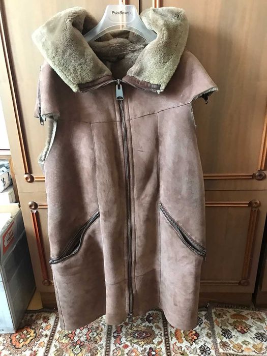 оригинальная  дубленка-двойка