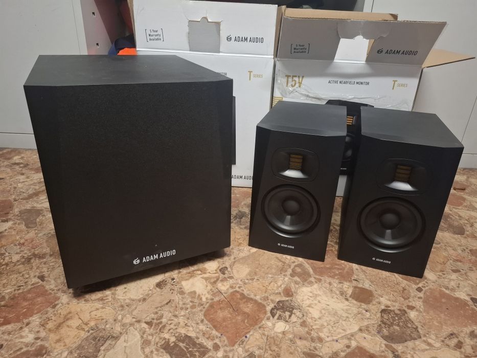 Boxe/Monitoare Studio Adam T5V + Subwoofer