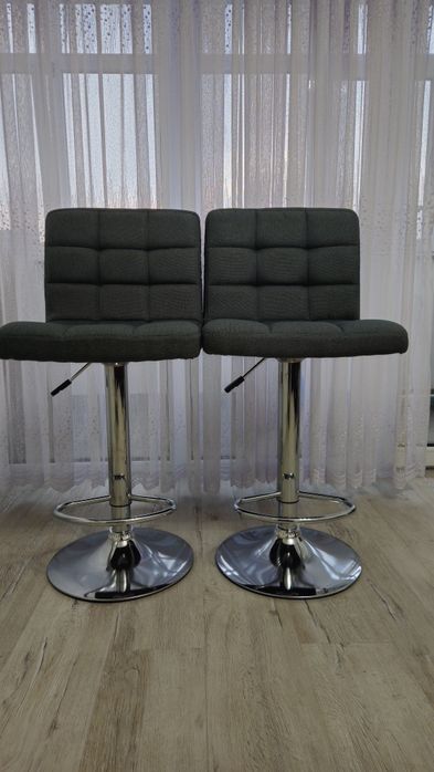 Scaune de bar cromate 3 bucati