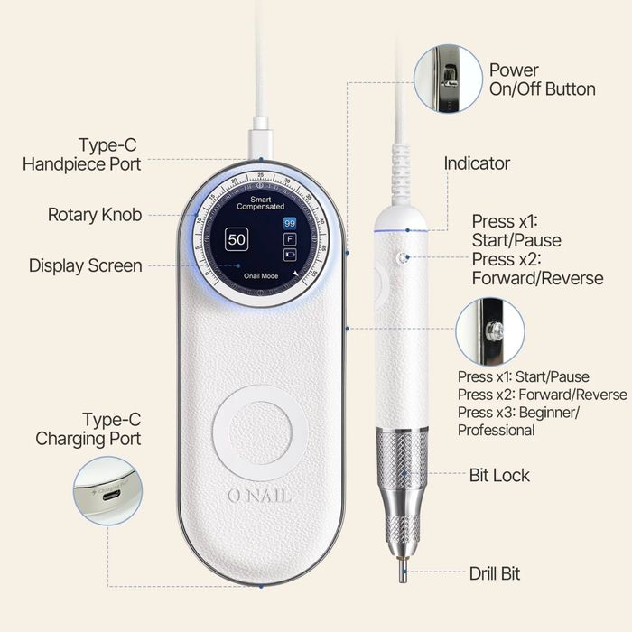 O NAIL Nail Drill Pro Max електрическа пила