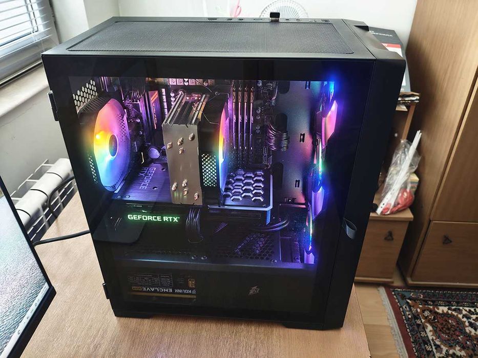 Геймърски компютър, Rtx 3060Ti, Ryzen 5500, 32gb Ram, 1tb Nvme ssd