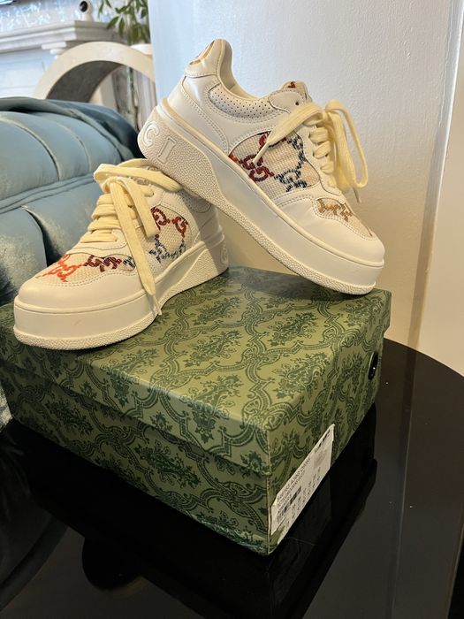 Adidasi Gucci, piele cusatura manuala