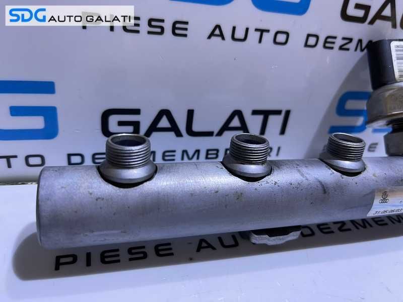 Rampa Presiune Injectoare Stanga cu Senzor Regulator Audi A6 C6 2.7 TDI V6 BPP BSG 2005 - 2011 Cod 059130089AA 059130758E [D0366]