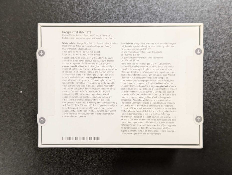 Google Pixel Watch LTE, серебристый корпус, новые запечатанные, +imei