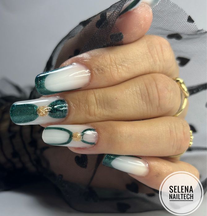 Unghii cu gel si oja semi