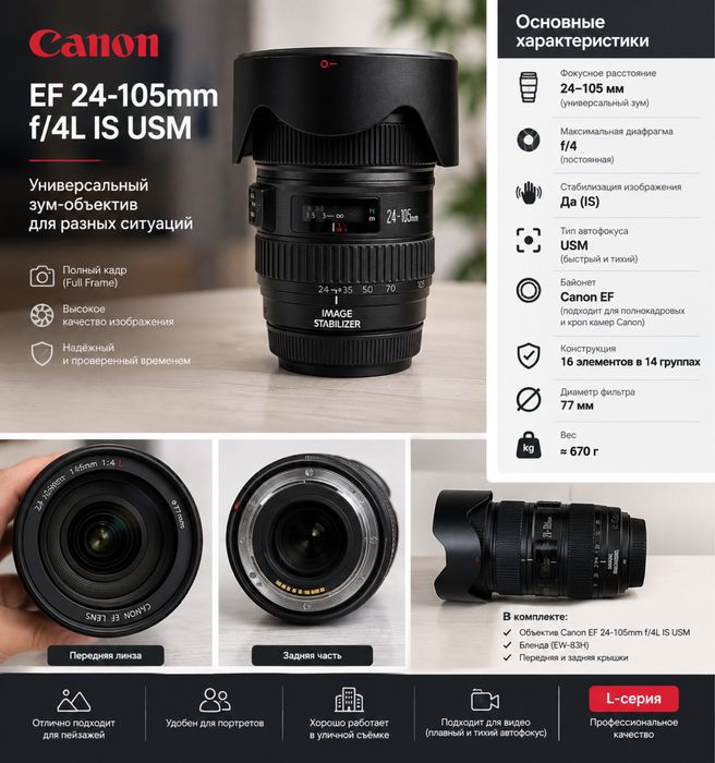 Продам объектив 24-105
