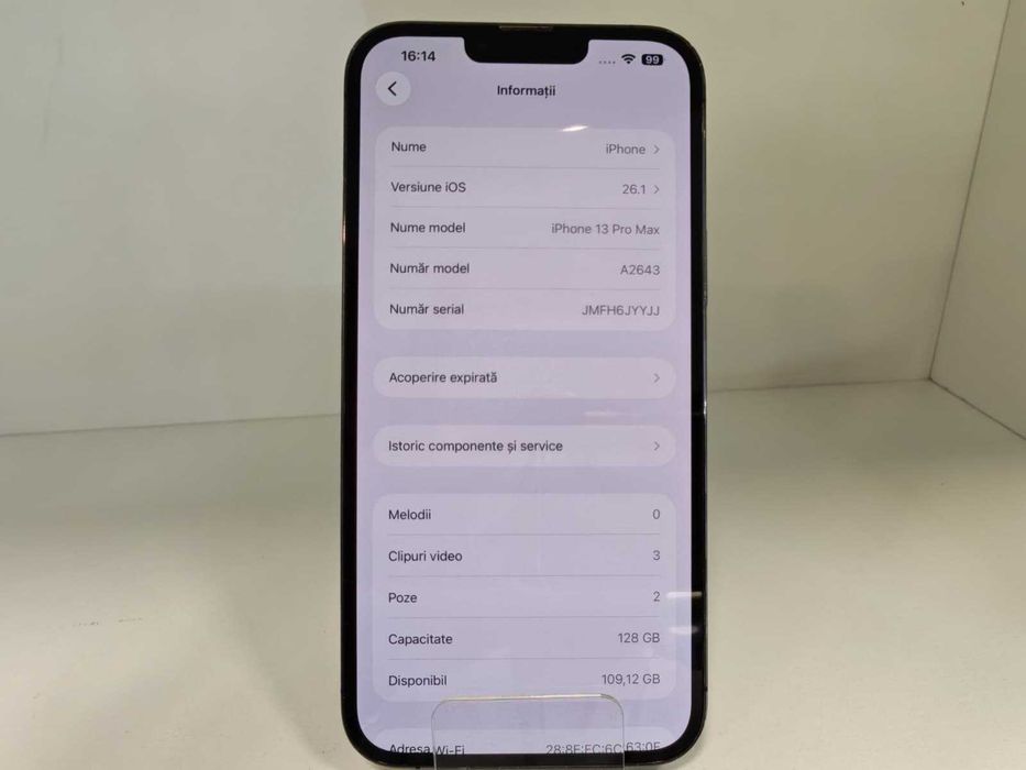 Telefon Iphone 13 Pro Max 128Gb – Baterie 79% (Ag8 Tudor/B75391) – Garantie 2 Ani!