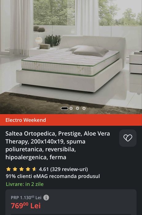 Satea ortopedica Prestige 140 x 200