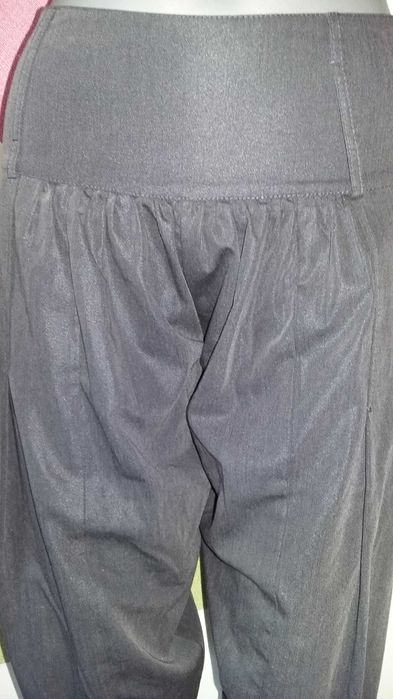 Pantaloni harem Salvari BoHo 3/4 bufanti fini comozi stofa moale gri