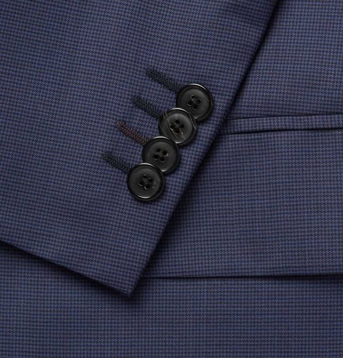 Sacou blazer 42 L slim Massimo Dutti NOU lana Finest Italian albastru