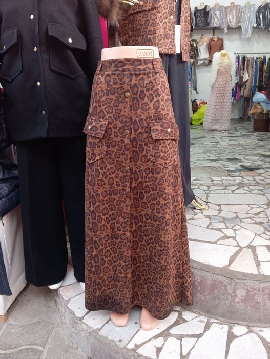 Юбка для женщин леопардовый