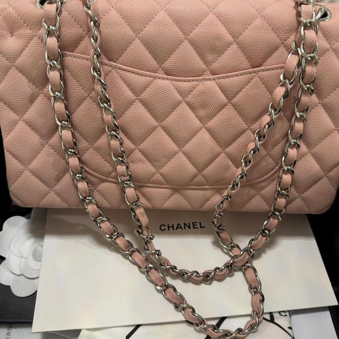 Geantă Chanel din Piele Roz, Poseta Chanel din Piele Caviar