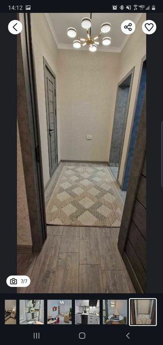 2-комнатная квартира у Piramit Tower — Бабура / Нукус, евро-ремонт, 45