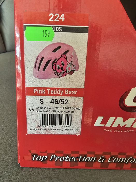 Casca de protectie LIMAR Pink Teddy Bear marime S 46/52 bicicleta role