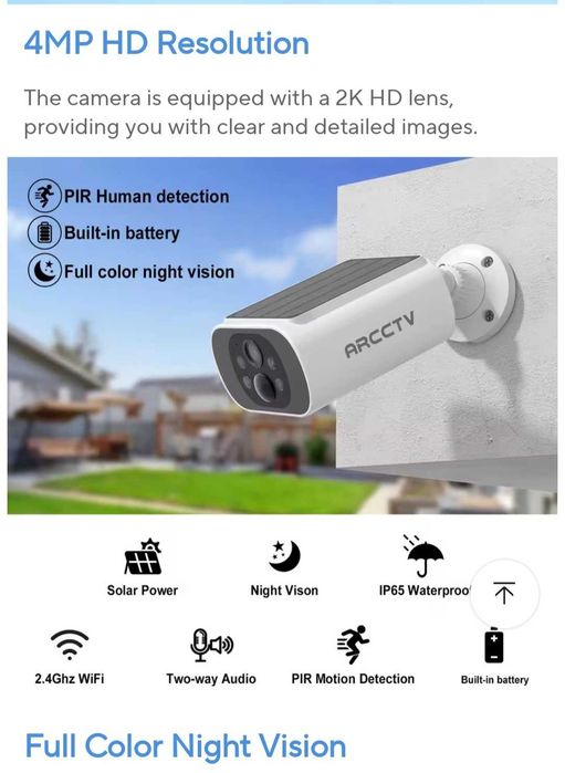 Camera supraveghere solara ,wireless ARCCTV,4Mp